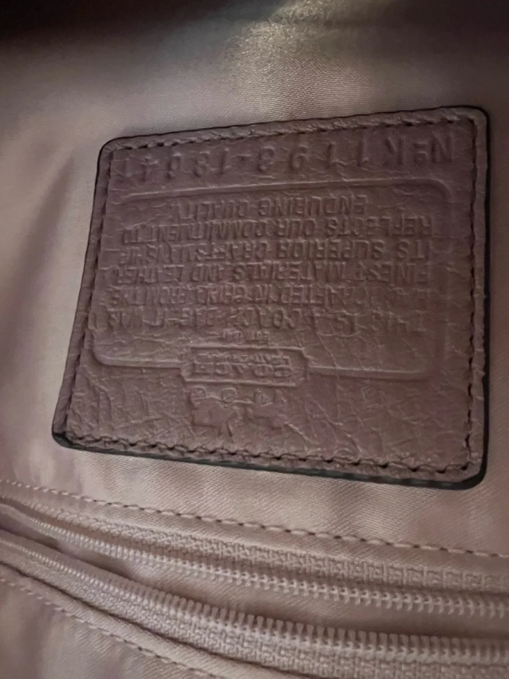 Coach Pink Pebbled Leather Satchel with Shoulder Strap - Picture 4 of 5